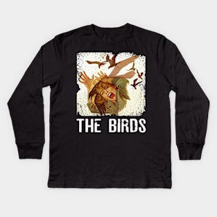 The Caw of Terror The Birds Genre-Inspired T-Shirt Kids Long Sleeve T-Shirt